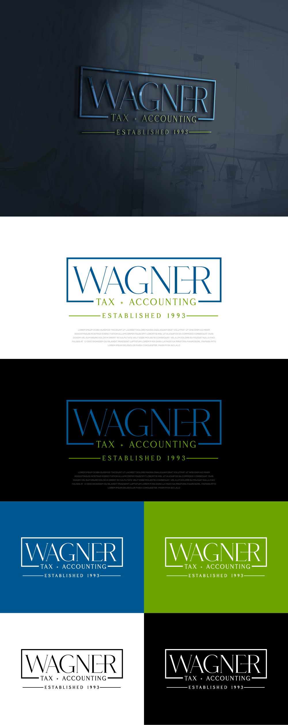 Logo-Design von Ayub Zafar für Wagner Tax + Accounting | Design #31607588