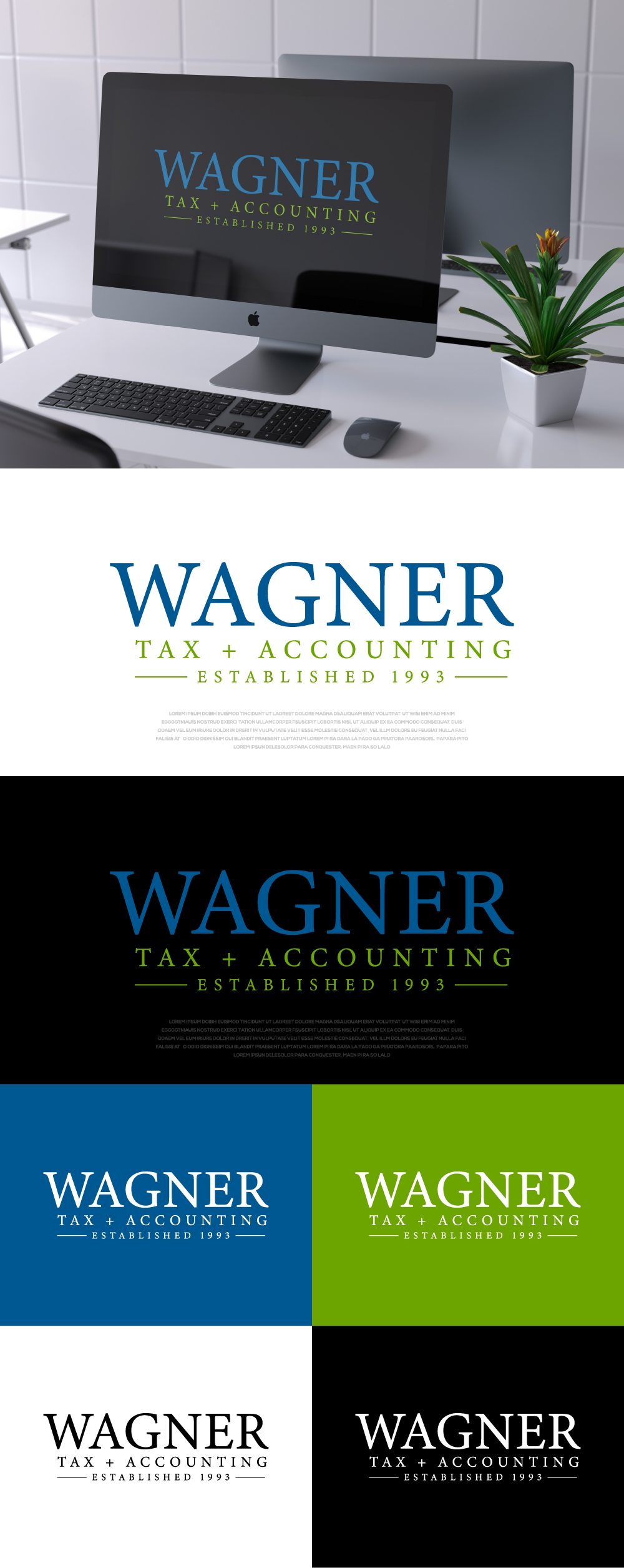 Logo-Design von AlphabetZero.co.uk für Wagner Tax + Accounting | Design #31607589