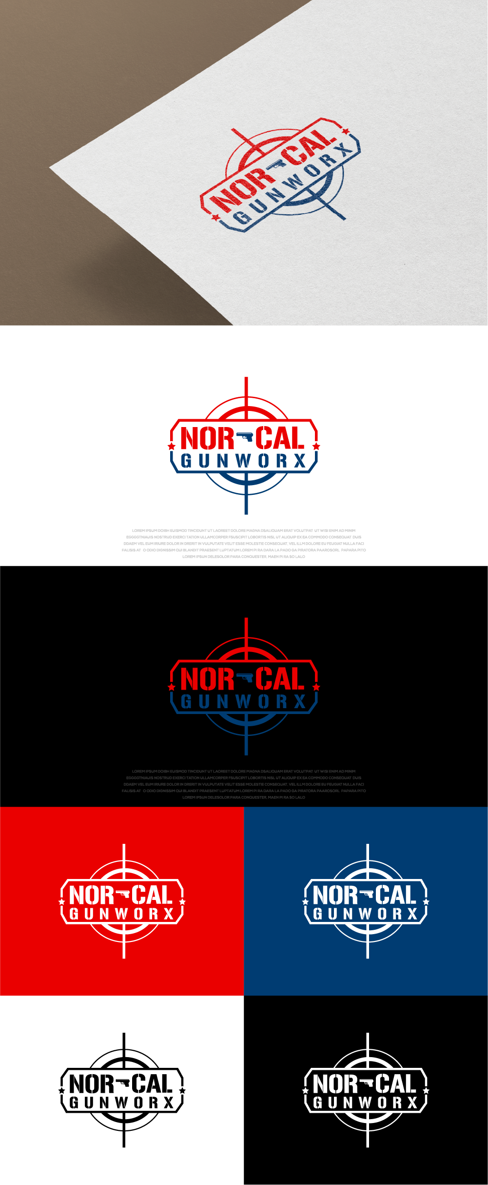 Logo Design by AlphabetZero.co.uk for DAVIS GUNWORX | Design #31607605