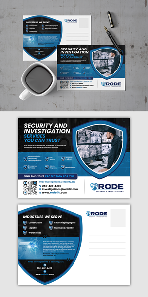 Postcard Design by debdesign for Rode Investigations & Security LLC | Design: #31602323