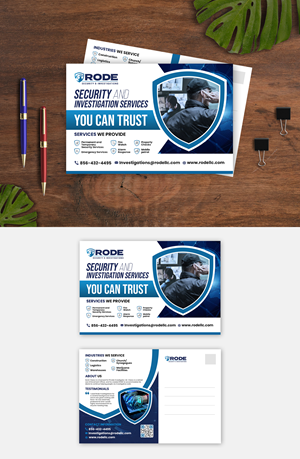 Postcard Design by debdesign for Rode Investigations & Security LLC | Design: #31602340