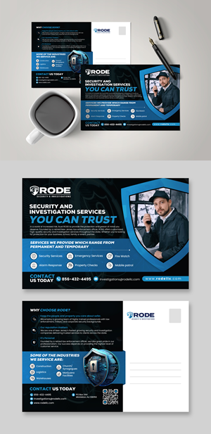 Postcard Design by debdesign for Rode Investigations & Security LLC | Design: #31602447