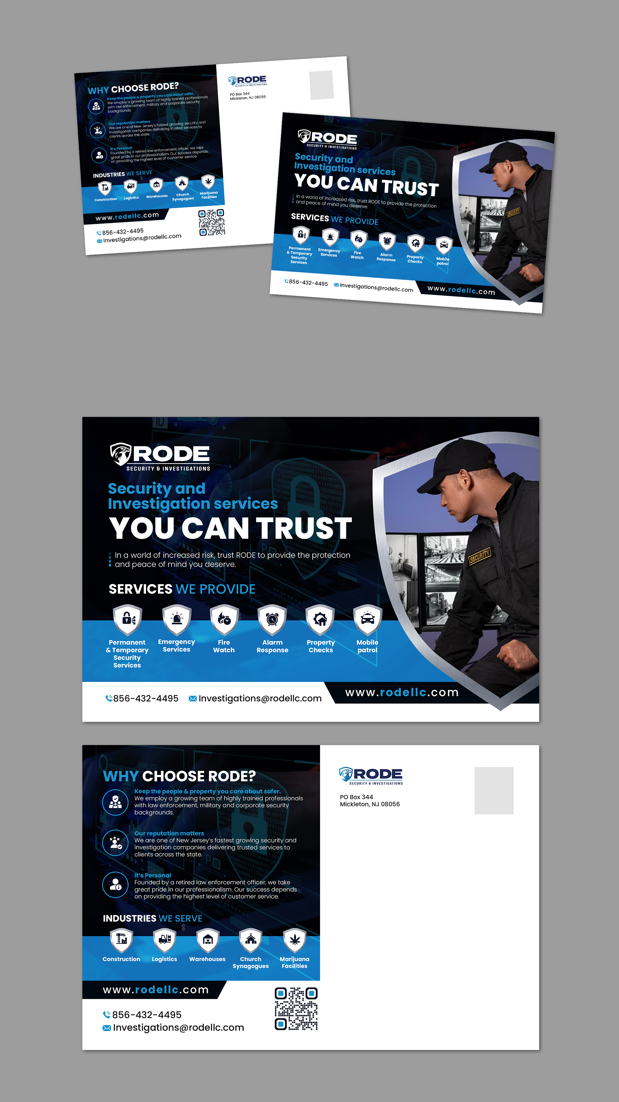 Postcard Design by debdesign for Rode Investigations & Security LLC | Design: #31602569