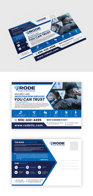 Postcard Design by debdesign for Rode Investigations & Security LLC | Design: #31602874