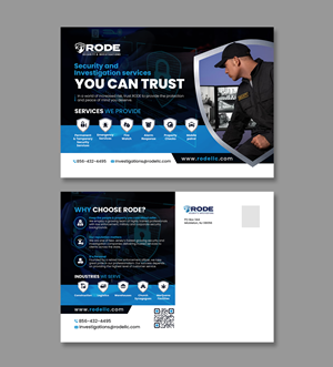 Postcard Design by debdesign for Rode Investigations & Security LLC | Design: #31616243