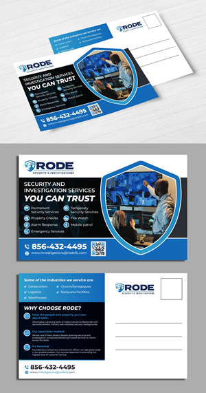 Postcard Design by ecorokerz for Rode Investigations & Security LLC | Design: #31603206