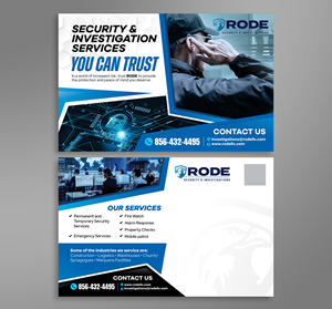 Postcard Design by Dzhafir for Rode Investigations & Security LLC | Design: #31601897