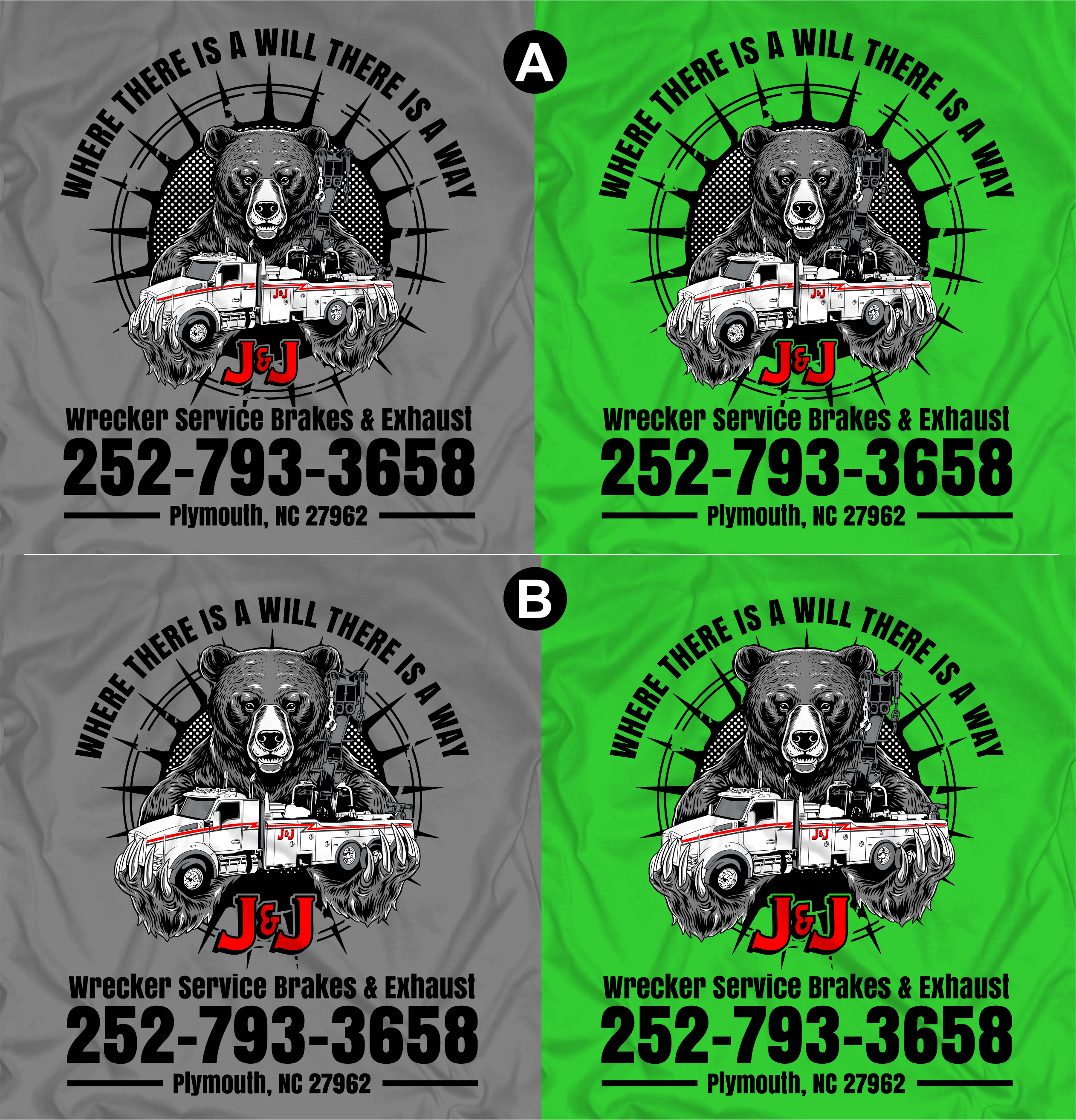 Design de T-shirt par Yakuza20 pour J&J Wrecker Sservice | Design #31651455