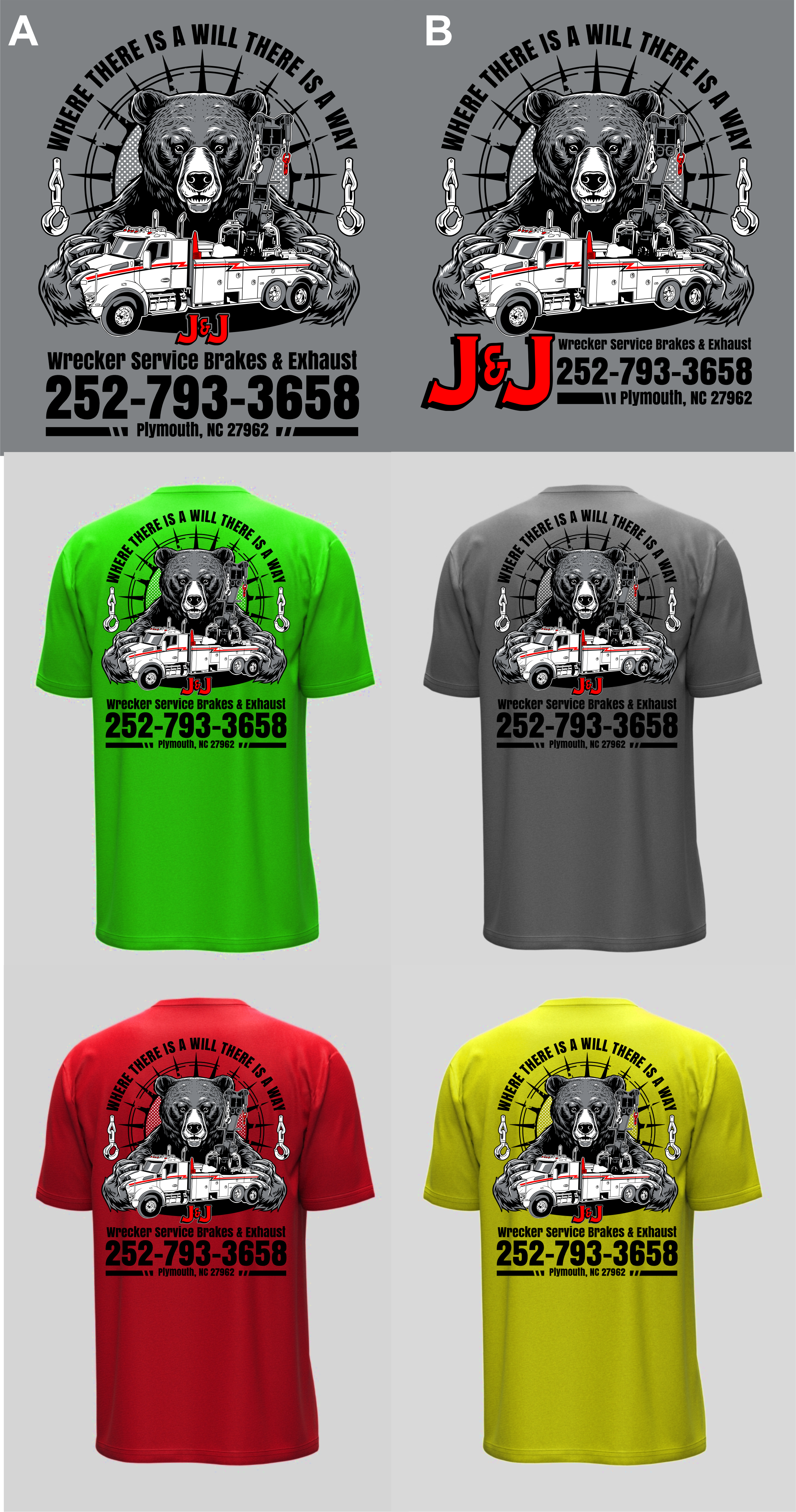 Design de T-shirt par Yakuza20 pour J&J Wrecker Sservice | Design #31651462