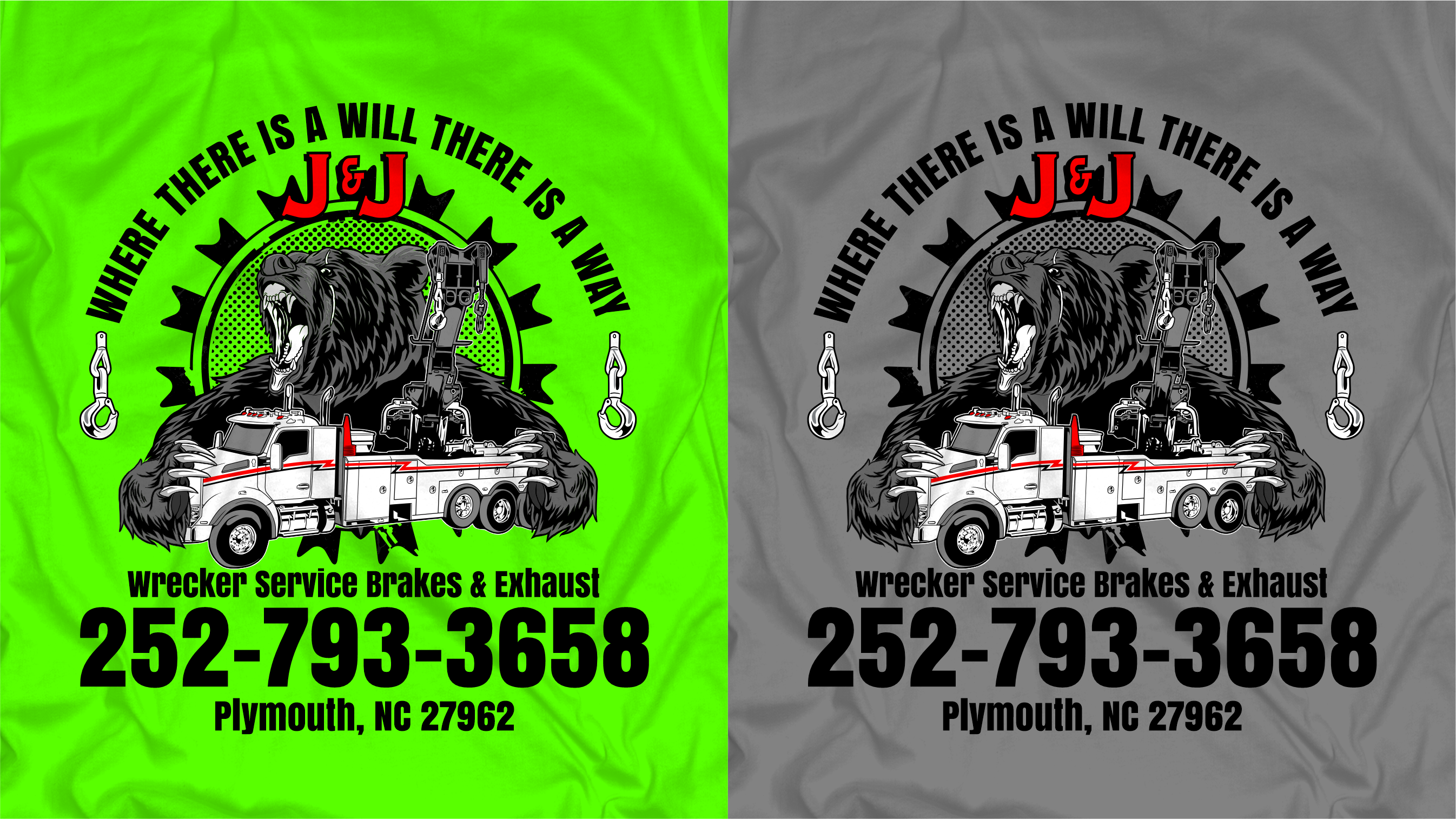 T-Shirt-Design von Yakuza20 für J&J Wrecker Sservice | Design #31653666