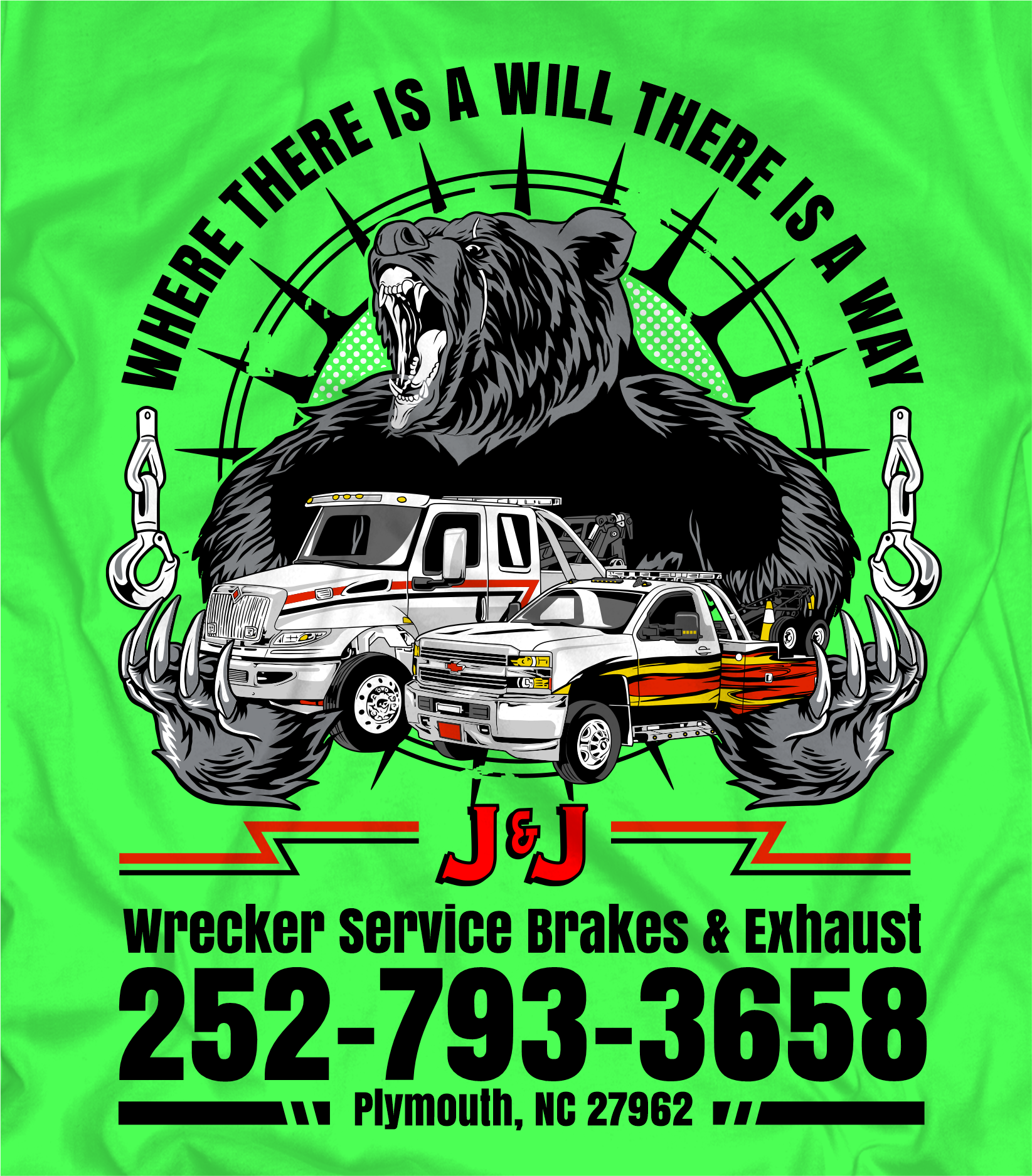 Design de T-shirt par Yakuza20 pour J&J Wrecker Sservice | Design #31662072