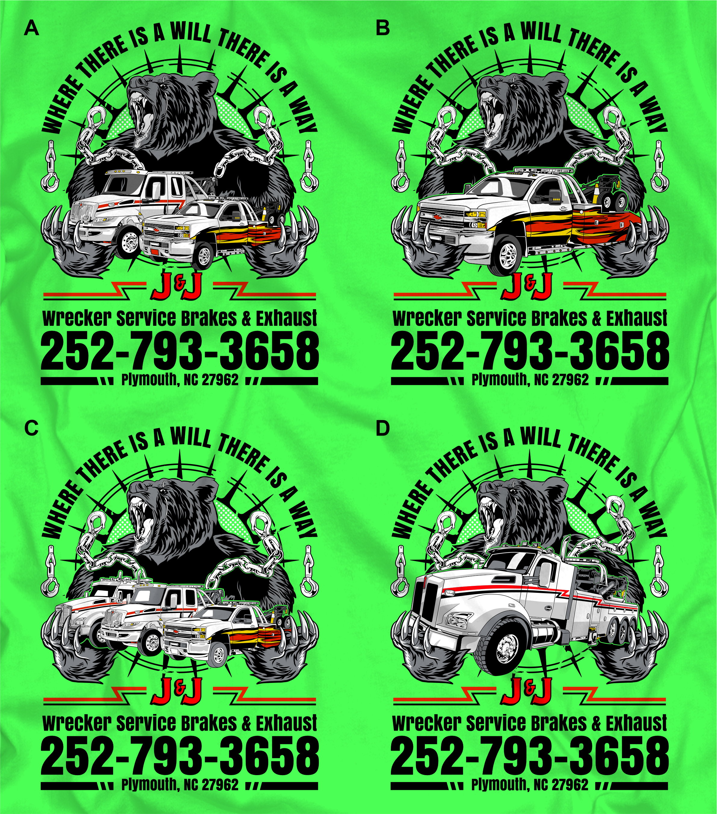 Design de T-shirt par Yakuza20 pour J&J Wrecker Sservice | Design #31666481