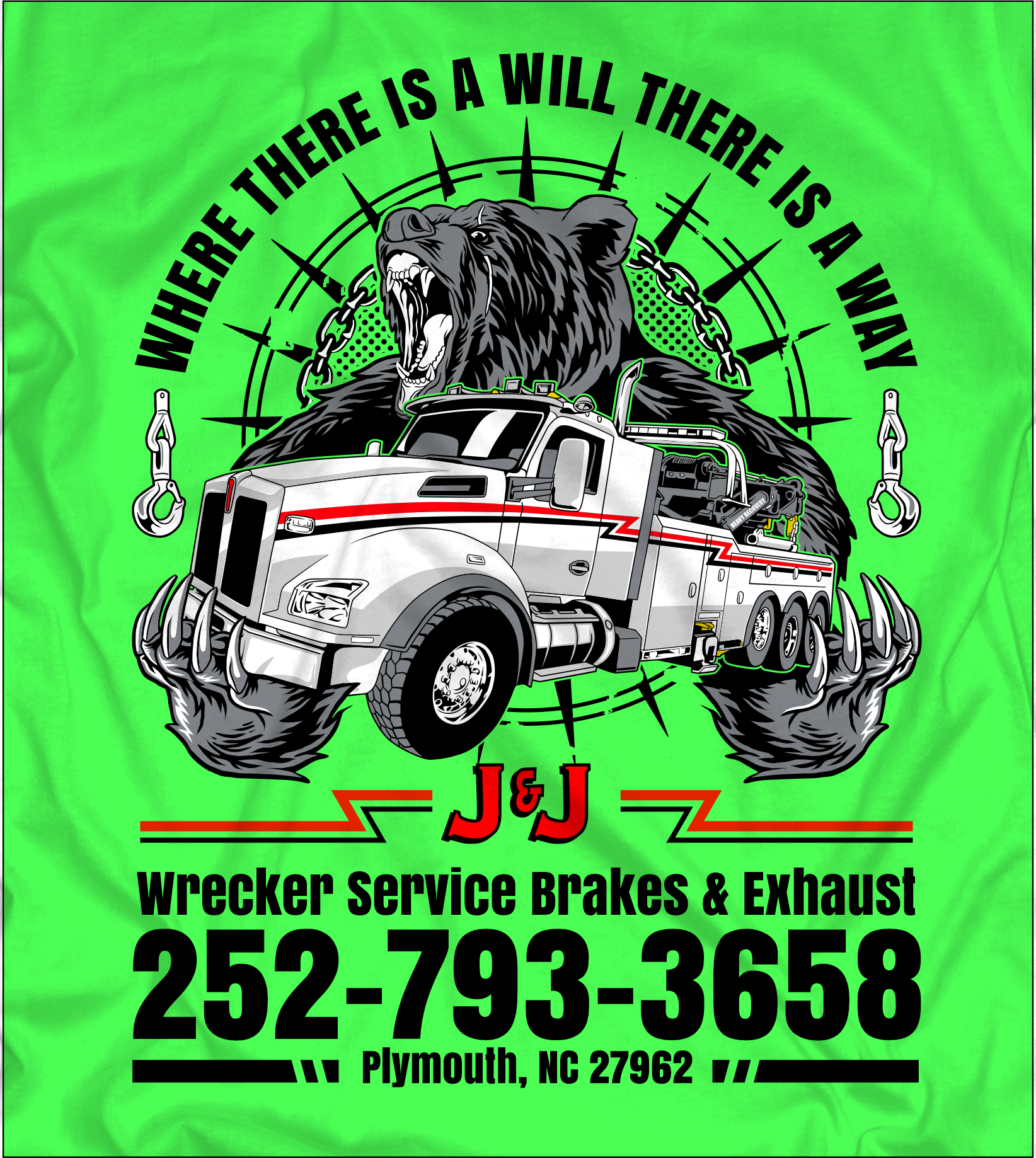 Design de T-shirt par Yakuza20 pour J&J Wrecker Sservice | Design #31666524