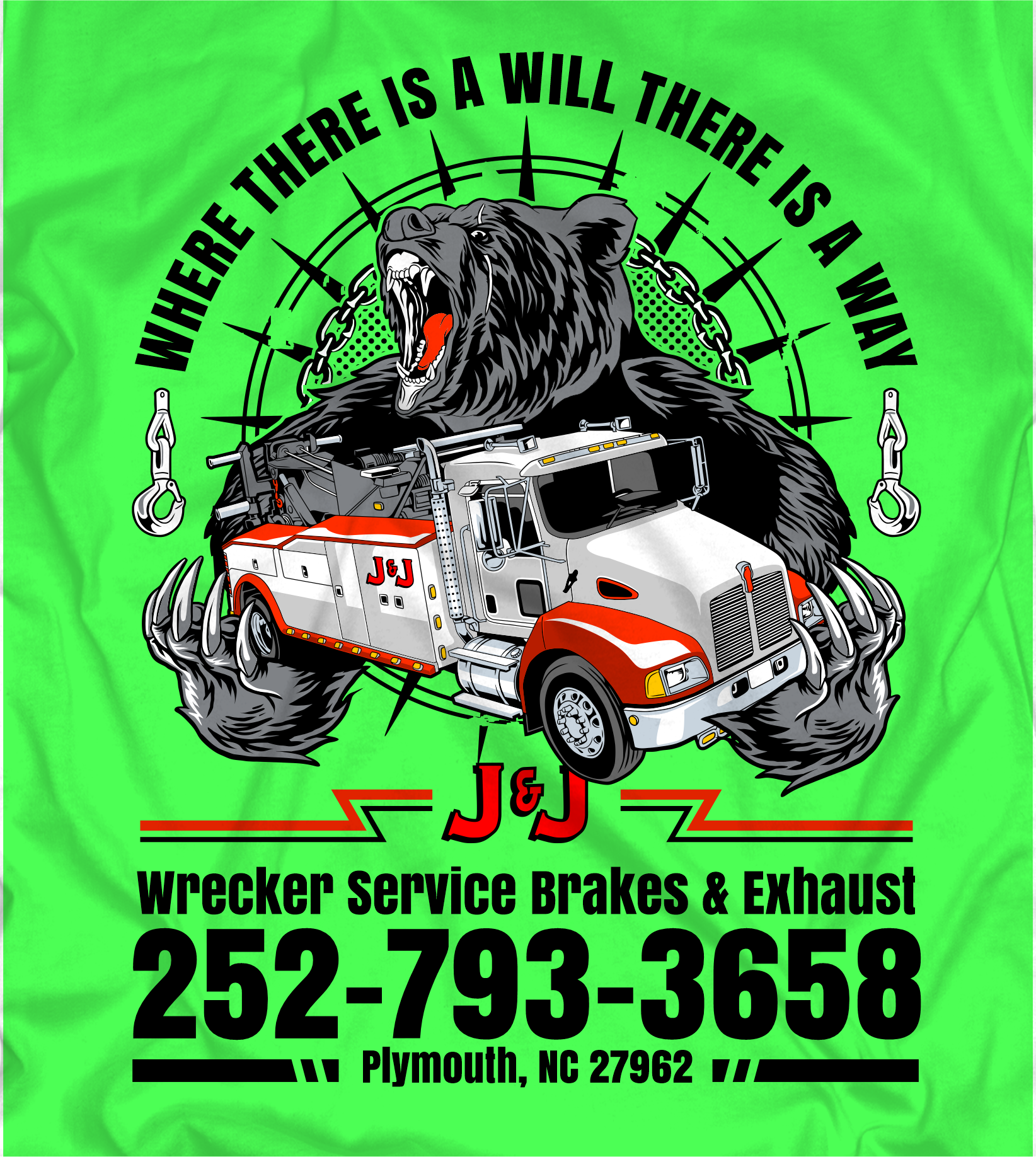 T-shirt Design by Yakuza20 for J&J Wrecker Sservice | Design #31667395