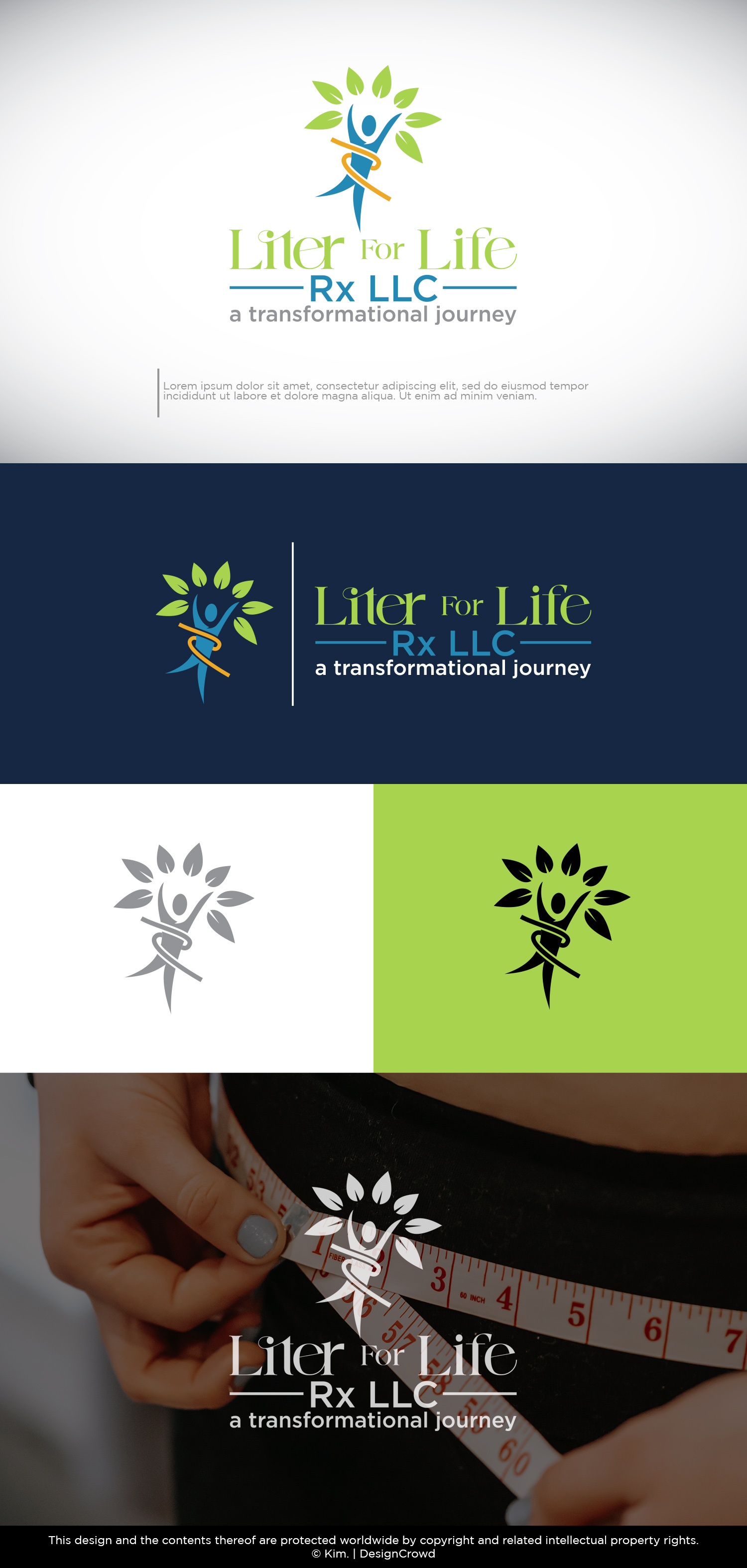 Logo Design for Liter For Life Rx LLC, a transformational journey by ...