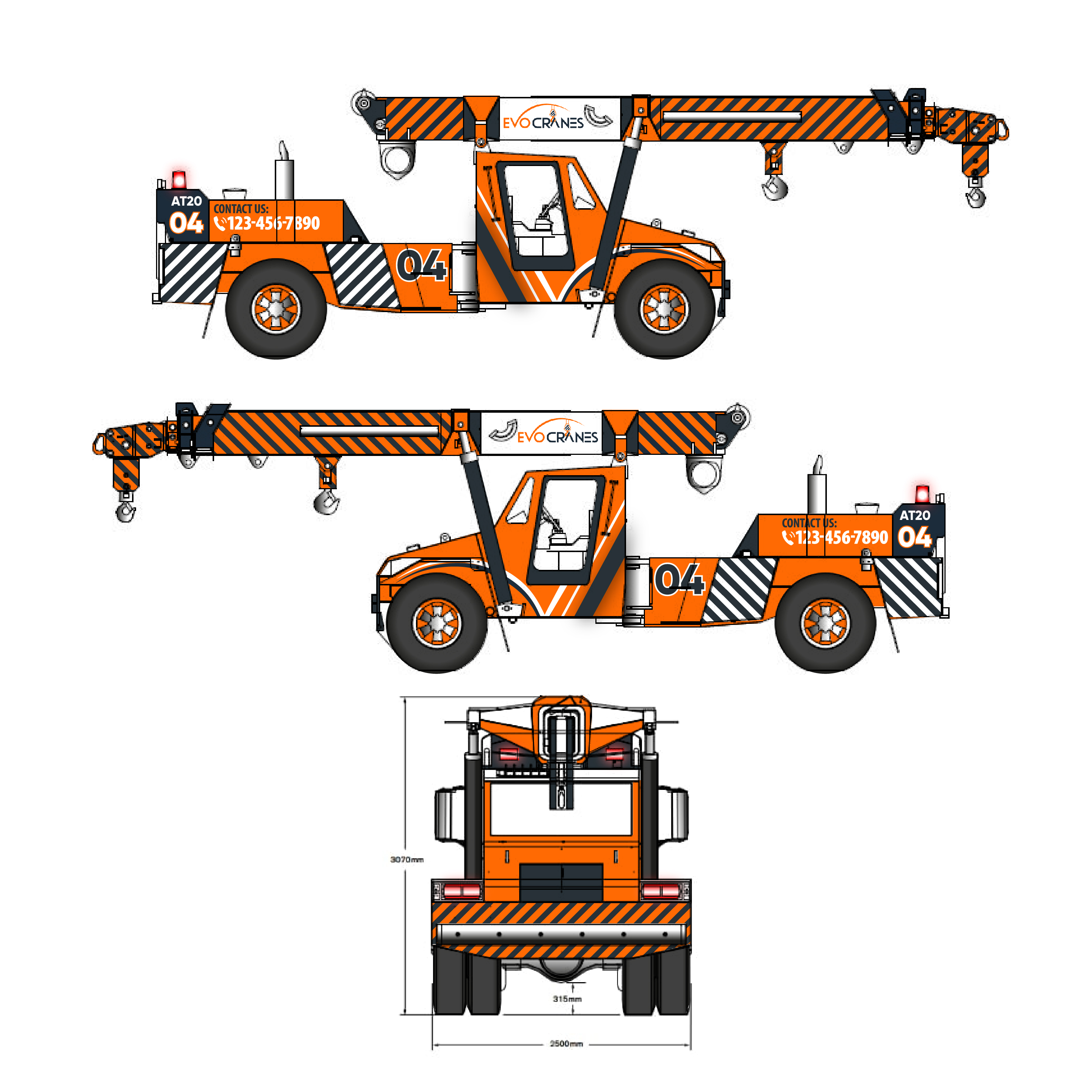Car Wrap Design by Jose Lopez ( Verified Pro Designer ) for evo cranes pty ltd | Design #31634962