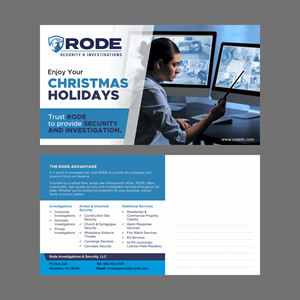 Design de Carte Postale par nng pour Rode Investigations & Security LLC | Design : #31630443