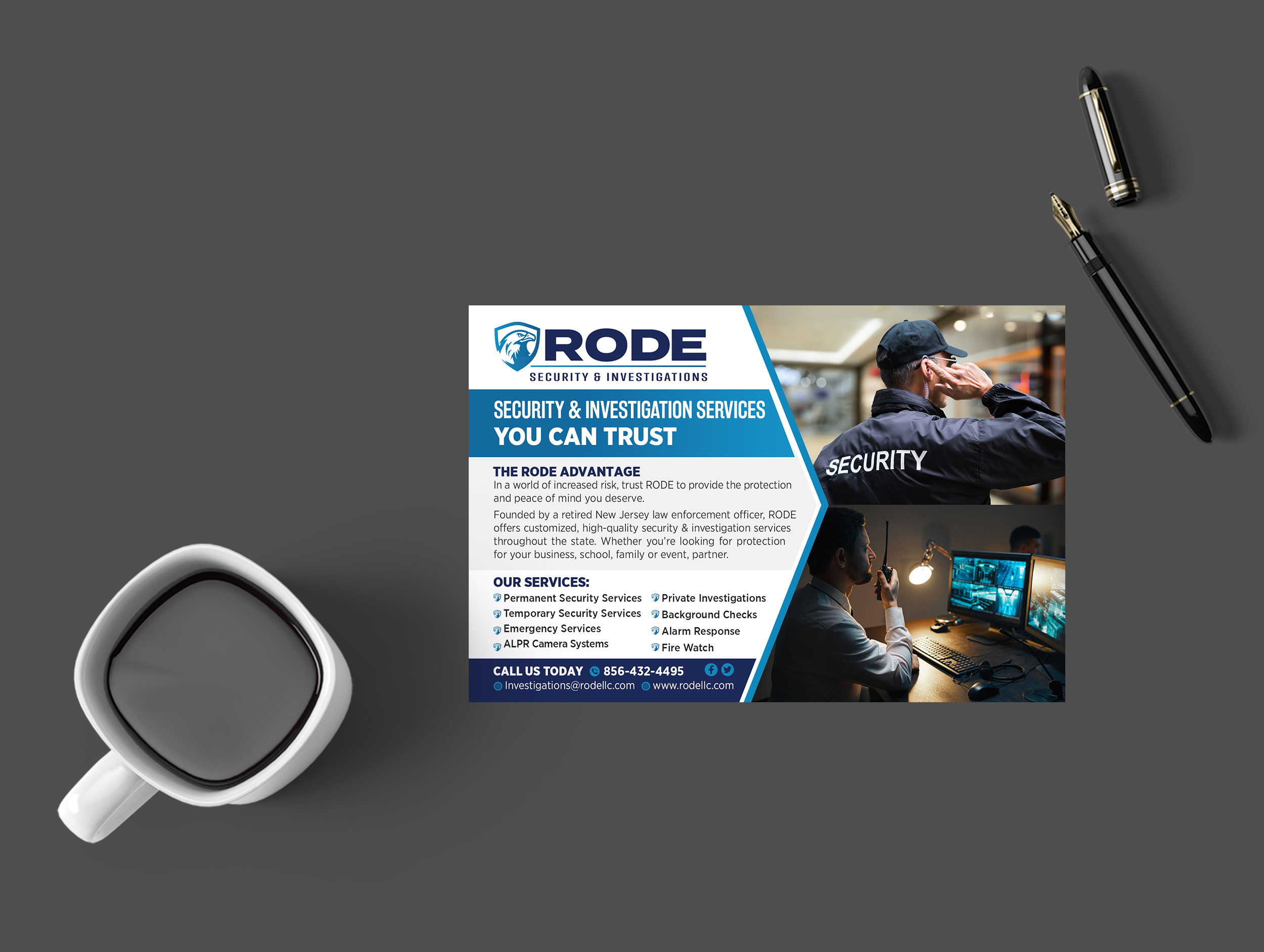 Postcard Design by GraphicsGuru for Rode Investigations & Security LLC | Design #31633038