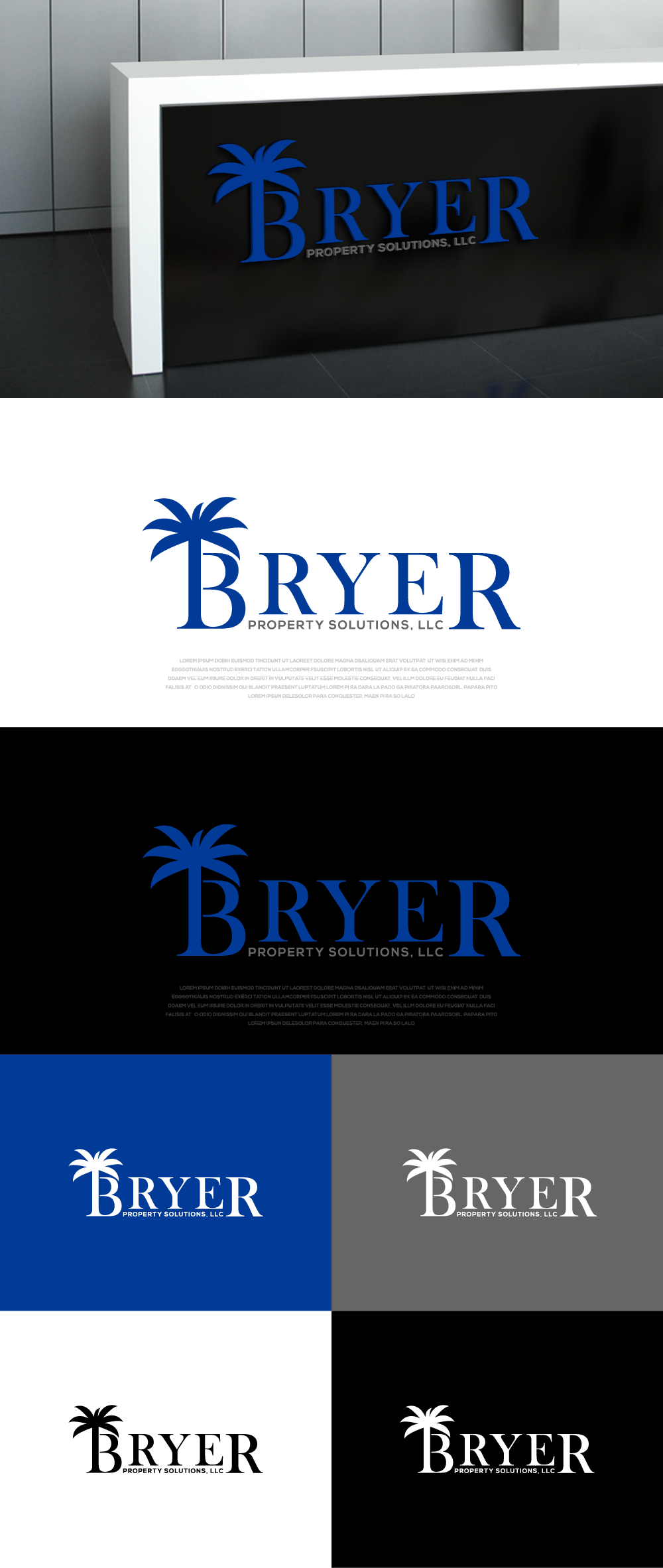 Logo Design by AlphabetZero.co.uk for Bryer Property Solutions LLC | Design #31629359