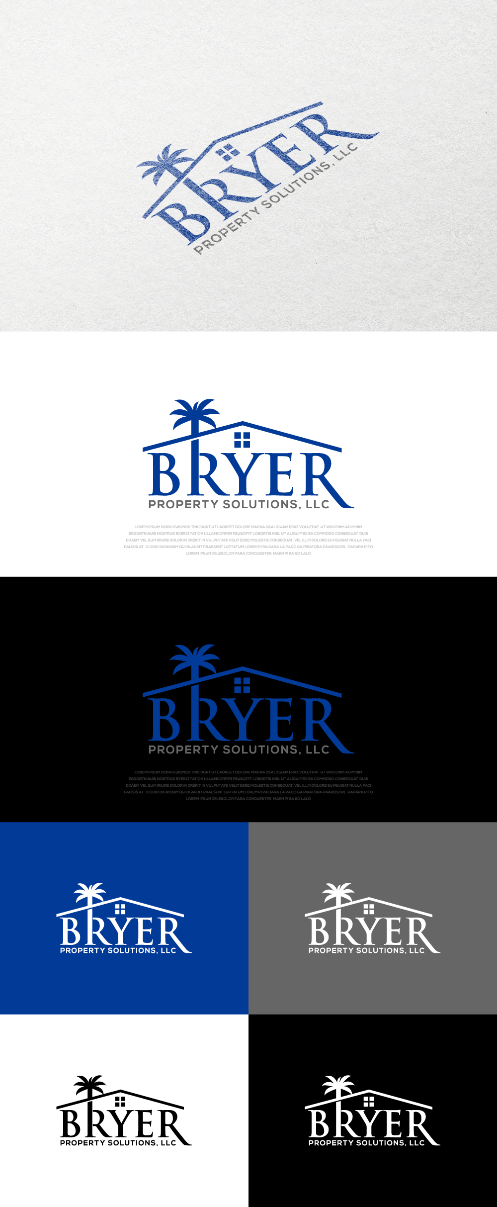 Logo Design by AlphabetZero.co.uk for Bryer Property Solutions LLC | Design #31629361