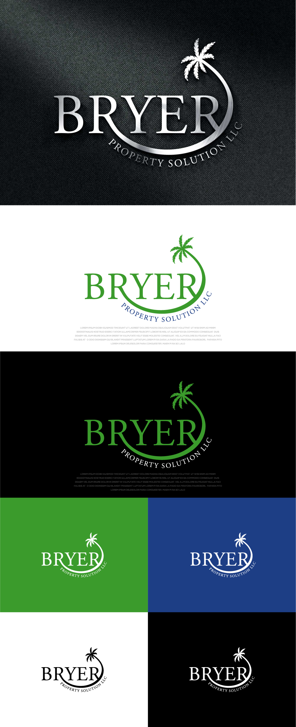 Logo Design by AlphabetZero.co.uk for Bryer Property Solutions LLC | Design #31639014