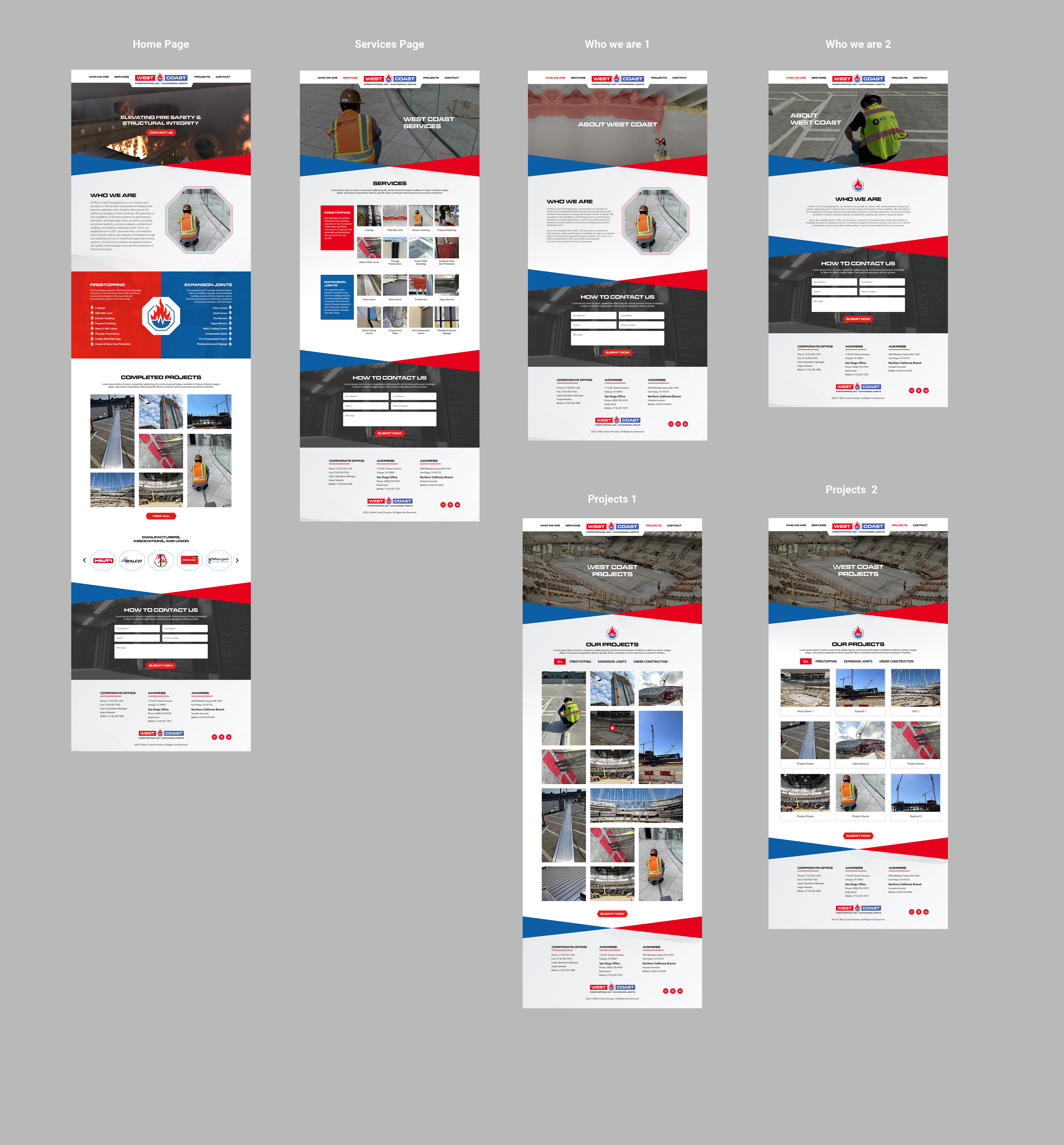Web Design par MAHABA pour West Coast Firestopping, Inc. | Design #31653903