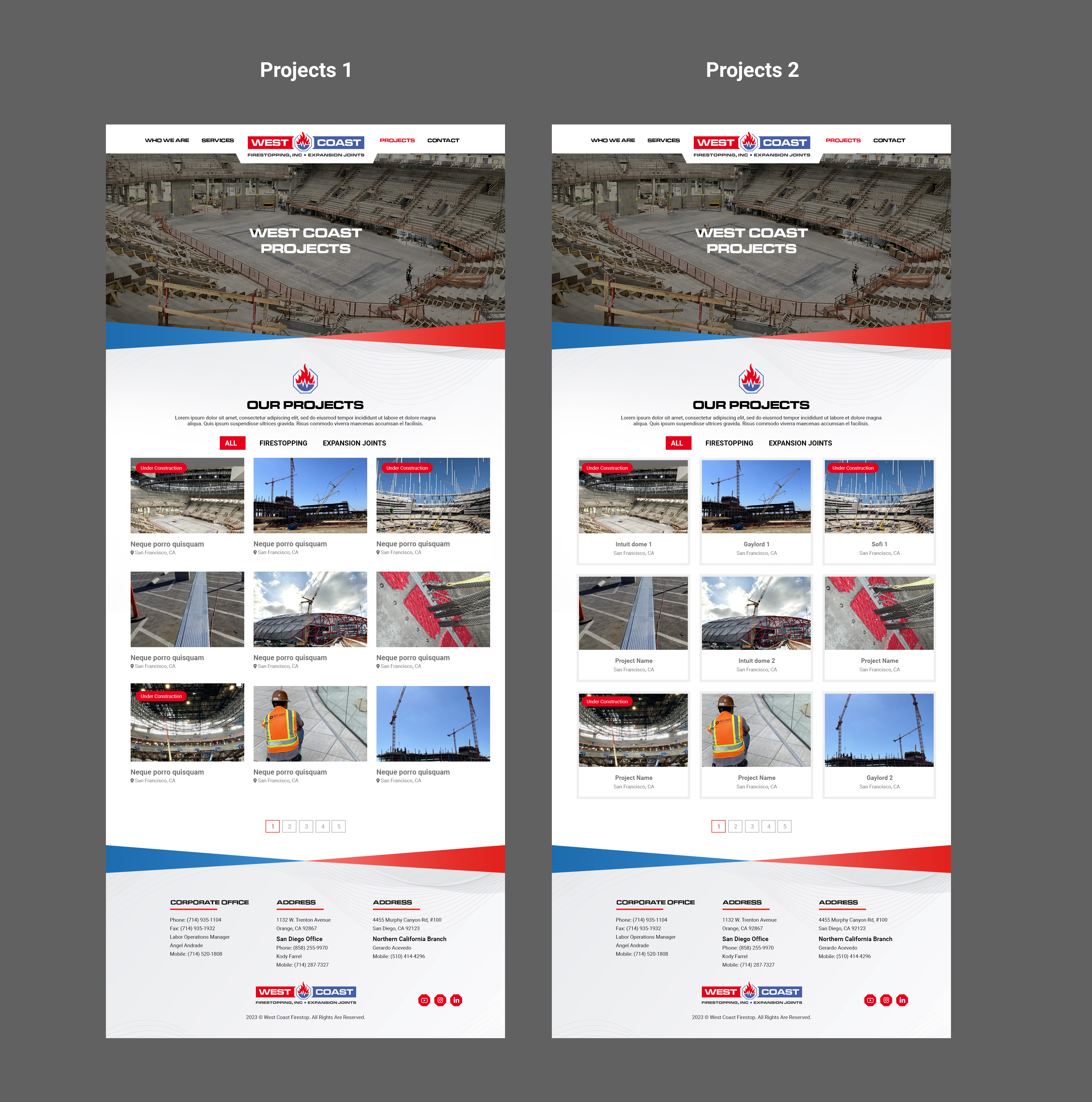 Web Design by MAHABA for West Coast Firestopping, Inc. | Design #31661102