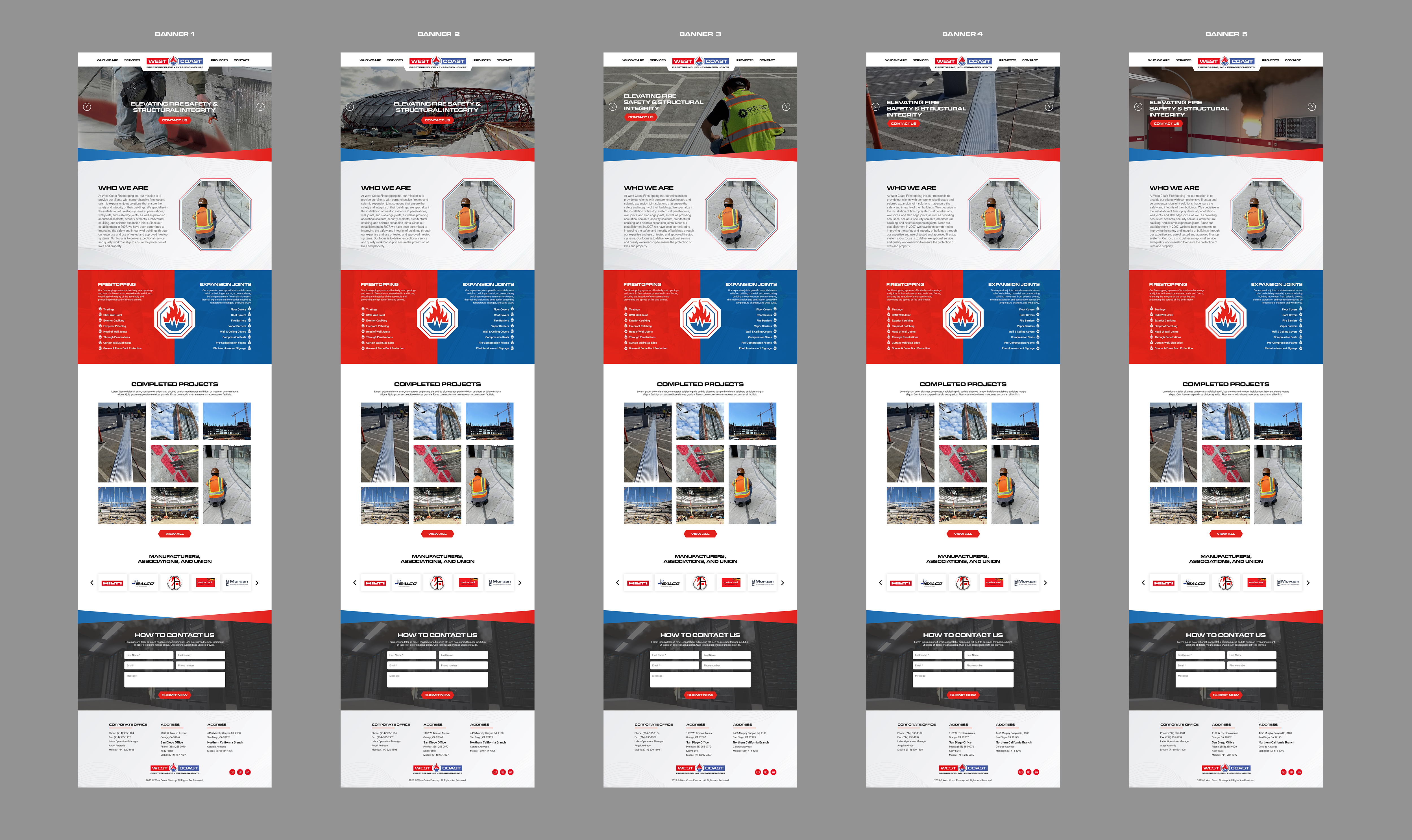 Web Design par MAHABA pour West Coast Firestopping, Inc. | Design #31676510