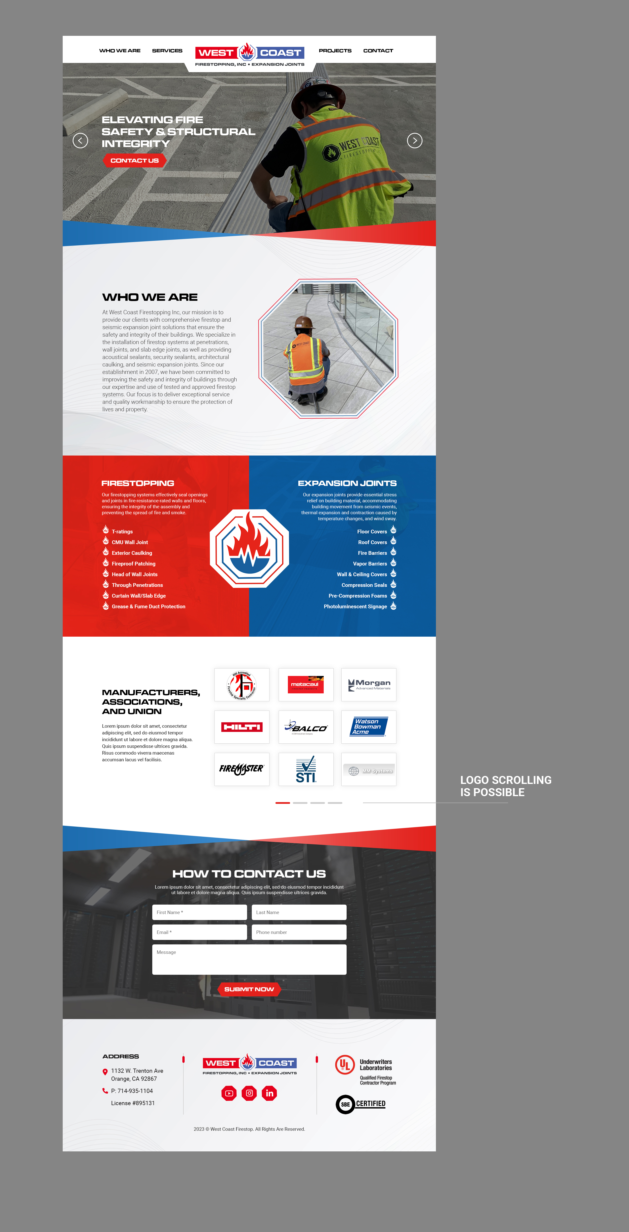 Web Design par MAHABA pour West Coast Firestopping, Inc. | Design #31683962