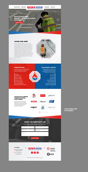 Web Design by MAHABA for West Coast Firestopping, Inc. | Design: #31683962