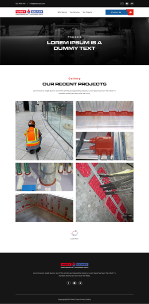Web Design by Hafsa Fatymah for West Coast Firestopping, Inc. | Design: #31630275