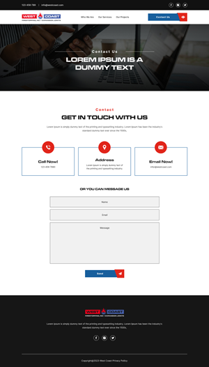 Web Design by Hafsa Fatymah for West Coast Firestopping, Inc. | Design: #31630280