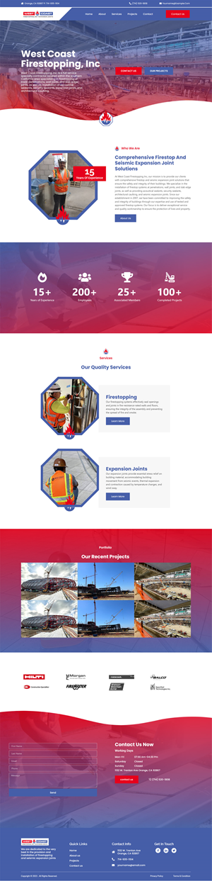 Web Design by WahDesign for West Coast Firestopping, Inc. | Design: #31639828