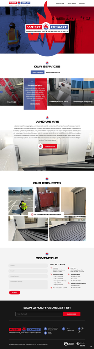 Web Design by pb for West Coast Firestopping, Inc. | Design: #31635779
