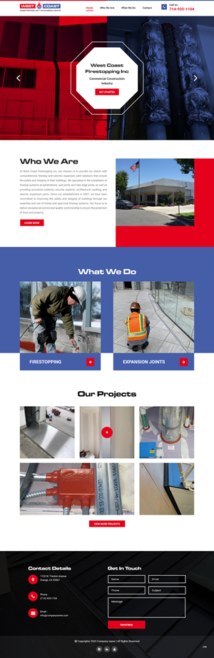 Web Design by pb for West Coast Firestopping, Inc. | Design: #31635782