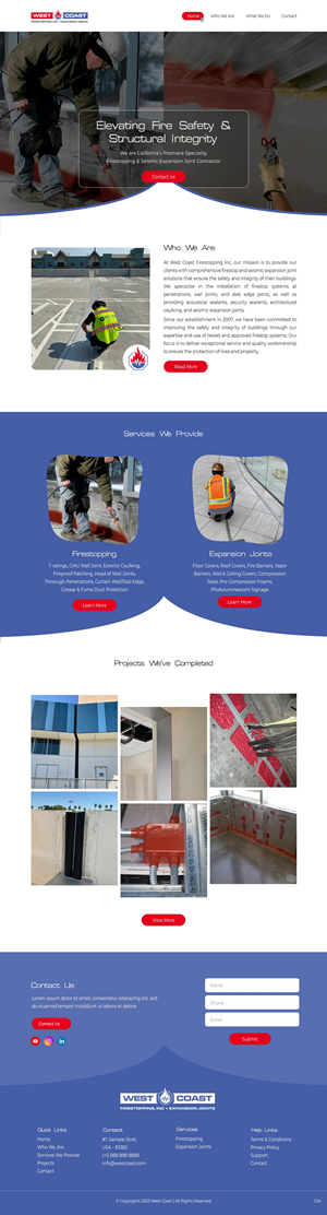 Web Design by pb for West Coast Firestopping, Inc. | Design: #31635784