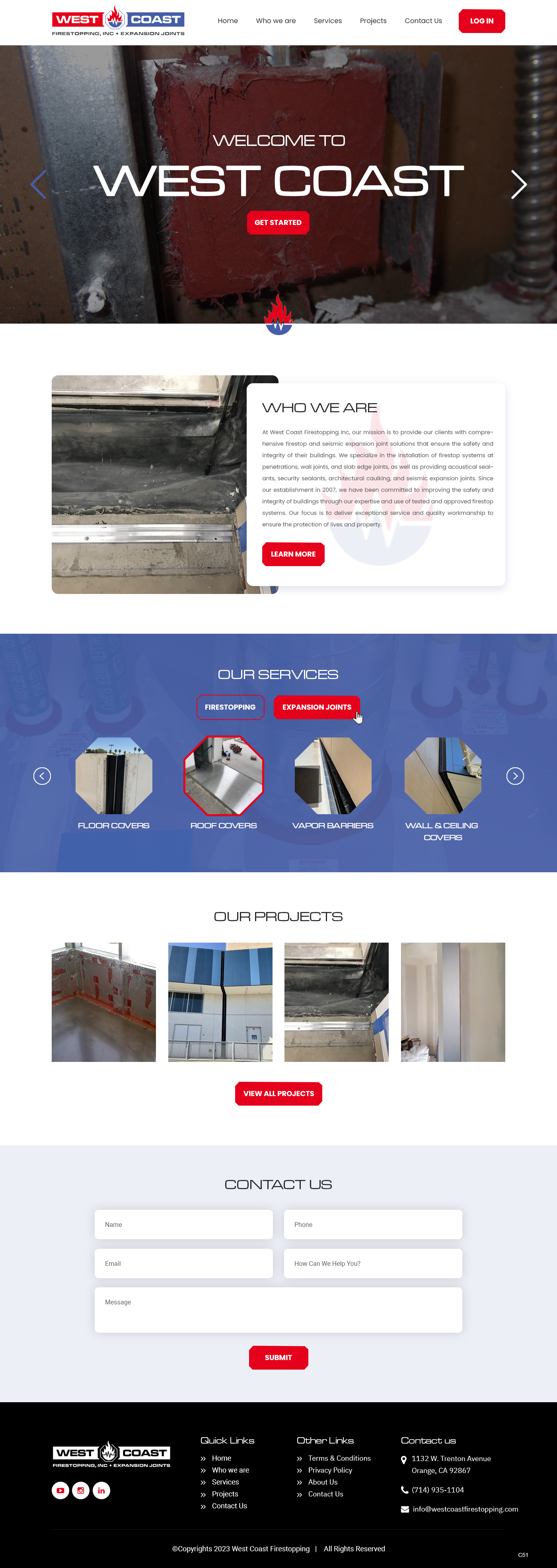 Web Design by pb for West Coast Firestopping, Inc. | Design #31635785