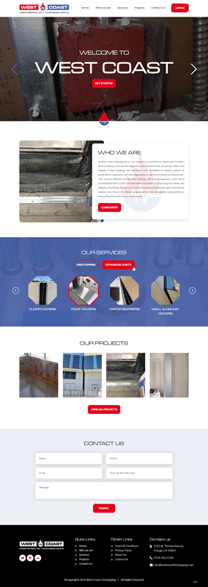 Web Design by pb for West Coast Firestopping, Inc. | Design: #31635785