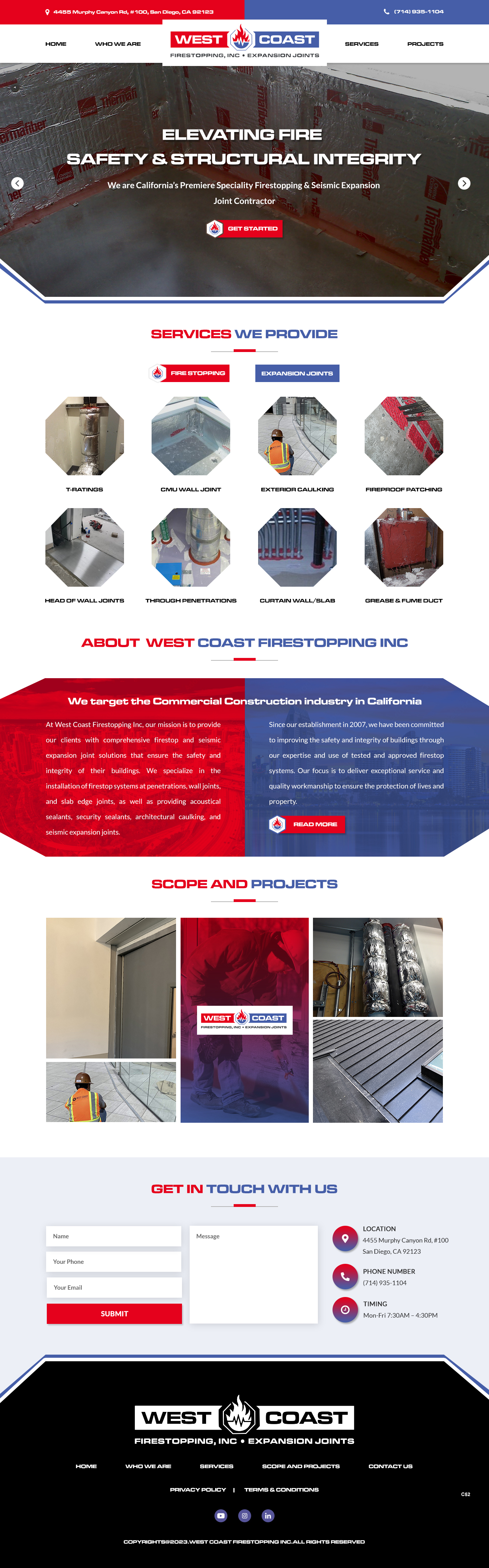 Diseño Web por pb para West Coast Firestopping, Inc. | Diseño #31635786