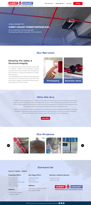 Web Design by pb for West Coast Firestopping, Inc. | Design: #31635808