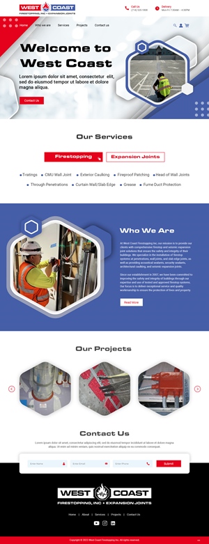 Web Design by pb for West Coast Firestopping, Inc. | Design: #31635809