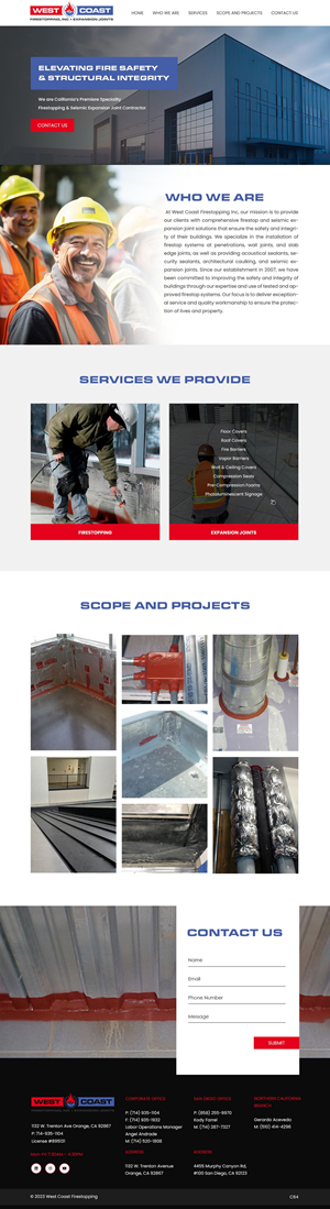 Web Design by pb for West Coast Firestopping, Inc. | Design: #31635811