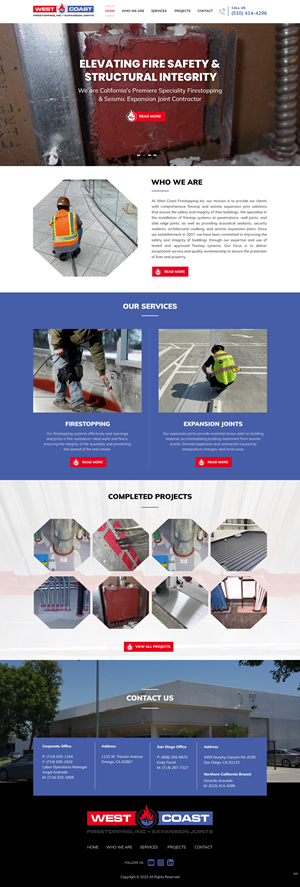 Web Design by pb for West Coast Firestopping, Inc. | Design: #31635819