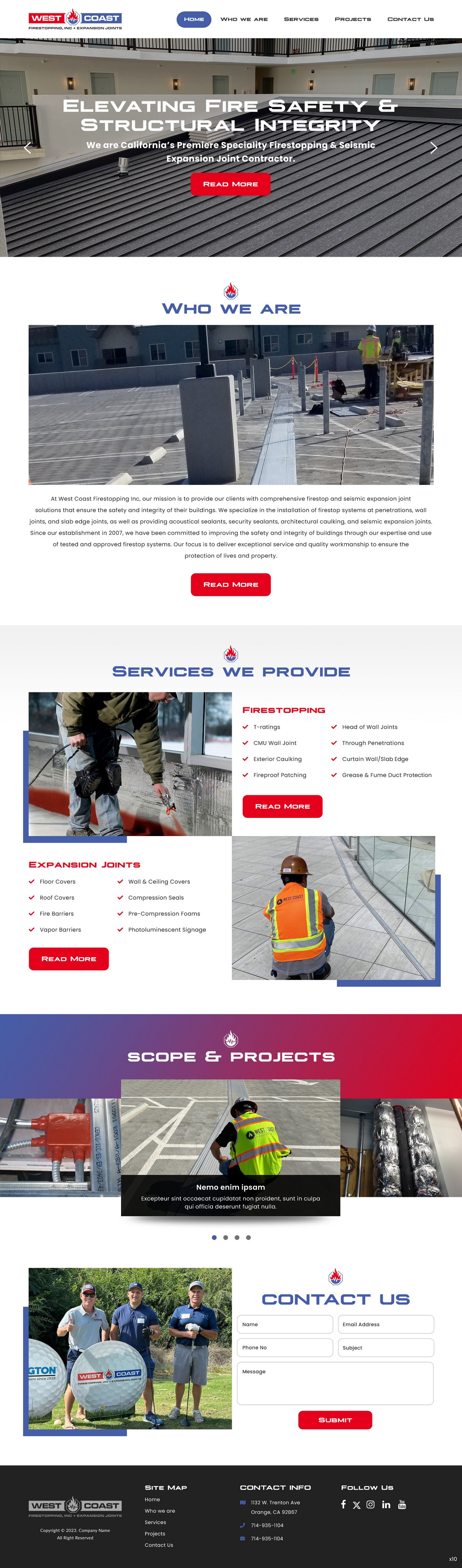 Diseño Web por pb para West Coast Firestopping, Inc. | Diseño #31635820