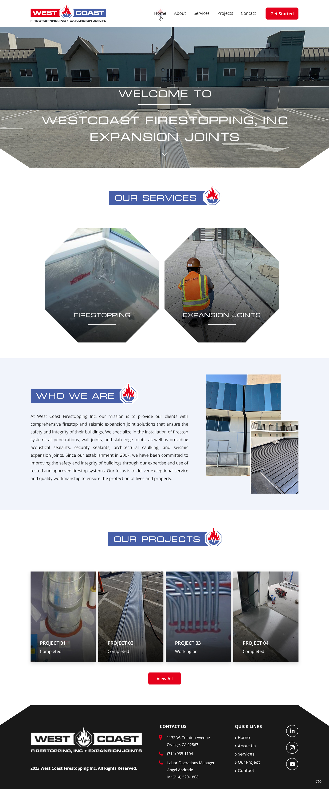 Diseño Web por pb para West Coast Firestopping, Inc. | Diseño #31642745