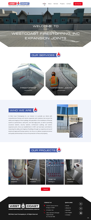 Web Design by pb for West Coast Firestopping, Inc. | Design: #31642745