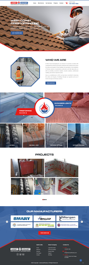 Web Design by pb for West Coast Firestopping, Inc. | Design: #31659129