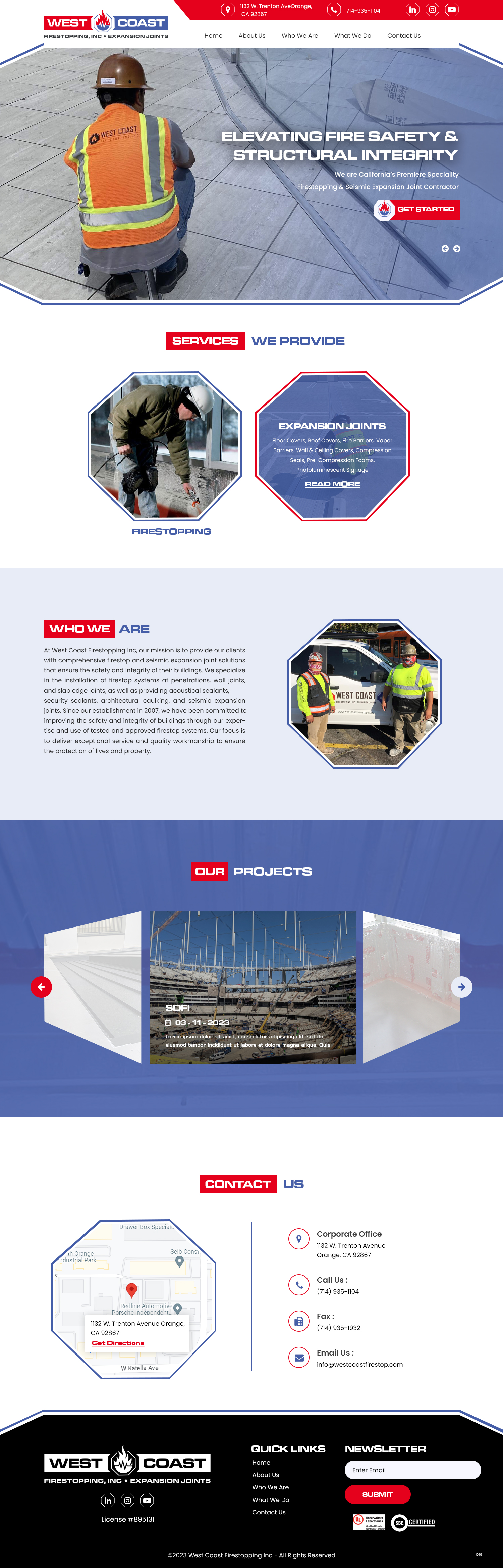Diseño Web por pb para West Coast Firestopping, Inc. | Diseño #31659131