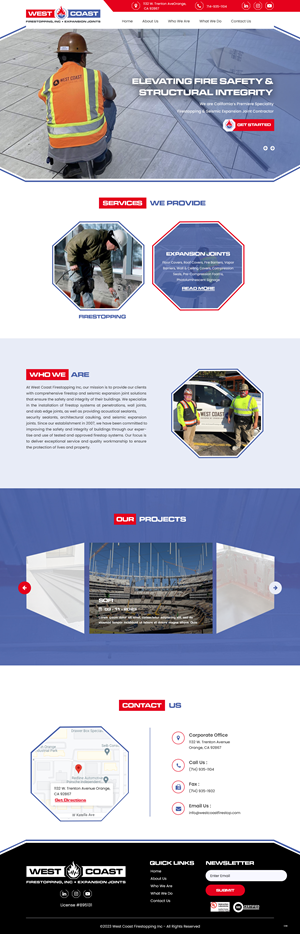 Web Design by pb for West Coast Firestopping, Inc. | Design: #31659131