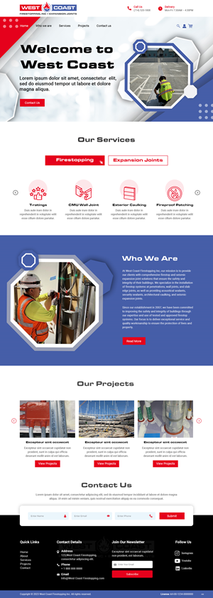 Web Design by pb for West Coast Firestopping, Inc. | Design: #31663183